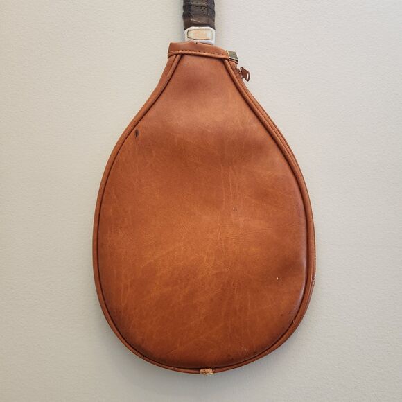 Vintage Burnt Orange Ektelon Flex Racquetball Racquet Small Leather Handle MCM - Picture 3 of 12